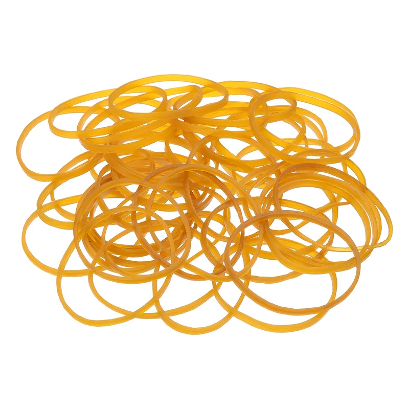 580Pcs Rubber Bands, 3.15x0.08 Inch Elastic Bands for Office Supplies, Yellow