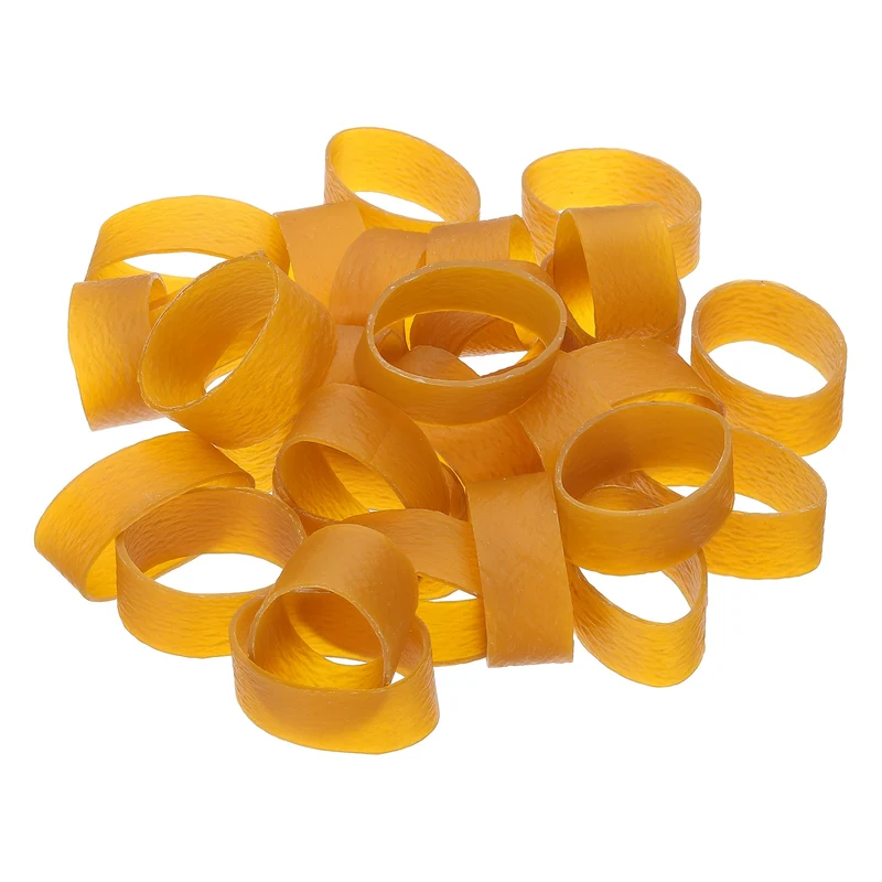 115Pcs Rubber Bands, 2.36x0.79 Inch Elastic Bands for Office Supplies, Yellow