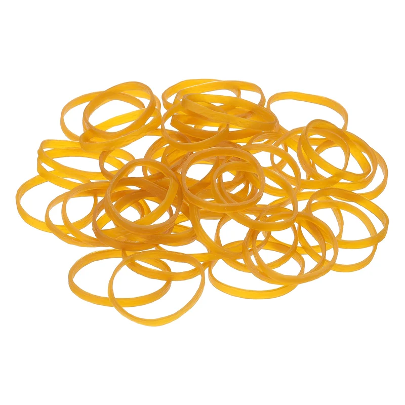 600Pcs Rubber Bands, 2.36x0.16 Inch Elastic Bands for Office Supplies, Yellow