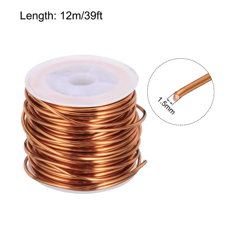 1.5mm Magnet Wire 39ft Enameled Copper Wire Enameled Magnet Winding Wire 200g