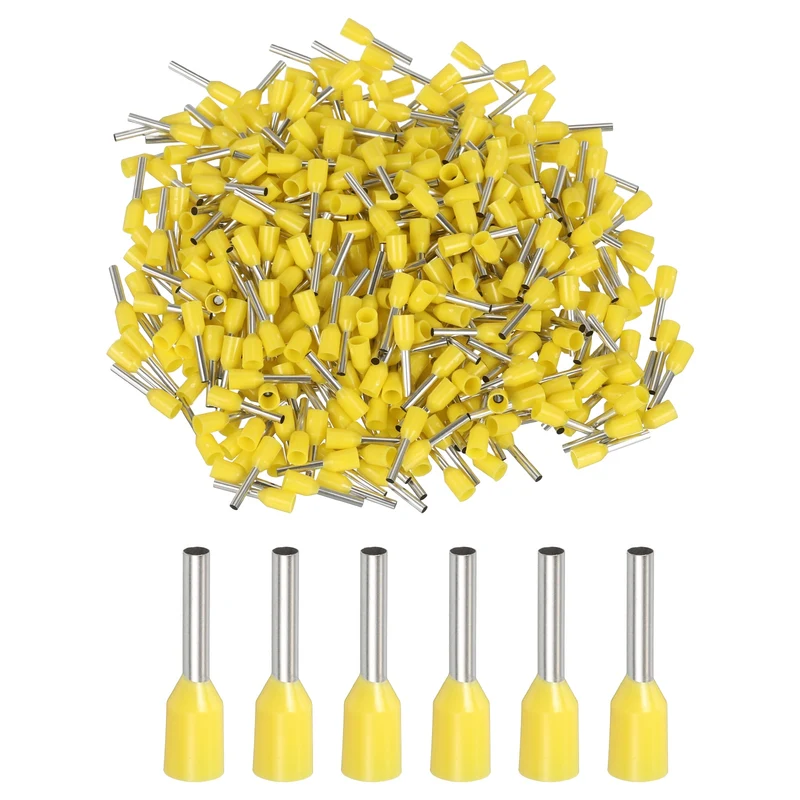 1000Pcs 16AWG Wire Ferrules Connectors VE1510 Yellow