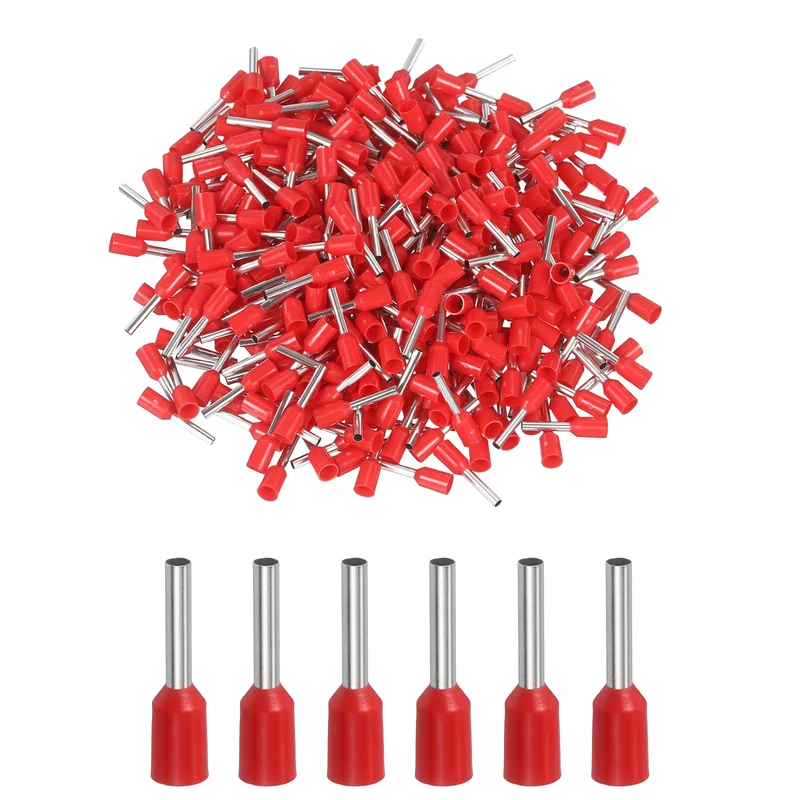 1000Pcs 16AWG Wire Ferrules Connectors VE1510 Red