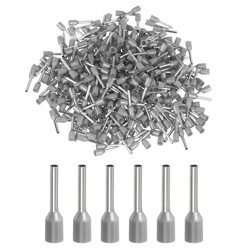1000Pcs 18AWG Wire Ferrules Connectors VE1010 Gray