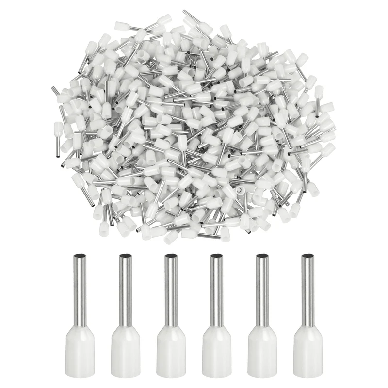 1000Pcs 18AWG Wire Ferrules Connectors VE1010 White