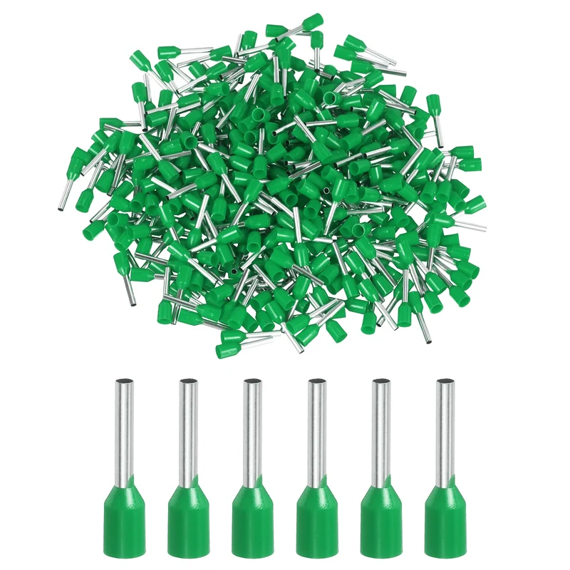 1000Pcs 18AWG Wire Ferrules Connectors VE1010 Green