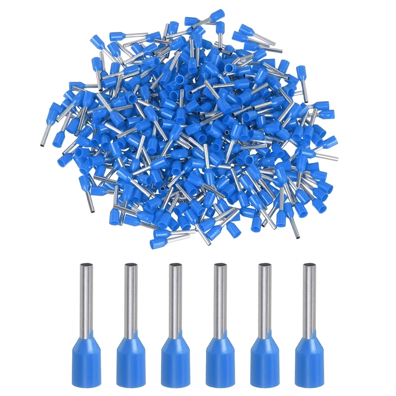 1000Pcs 18AWG Wire Ferrules Connectors VE1010 Blue