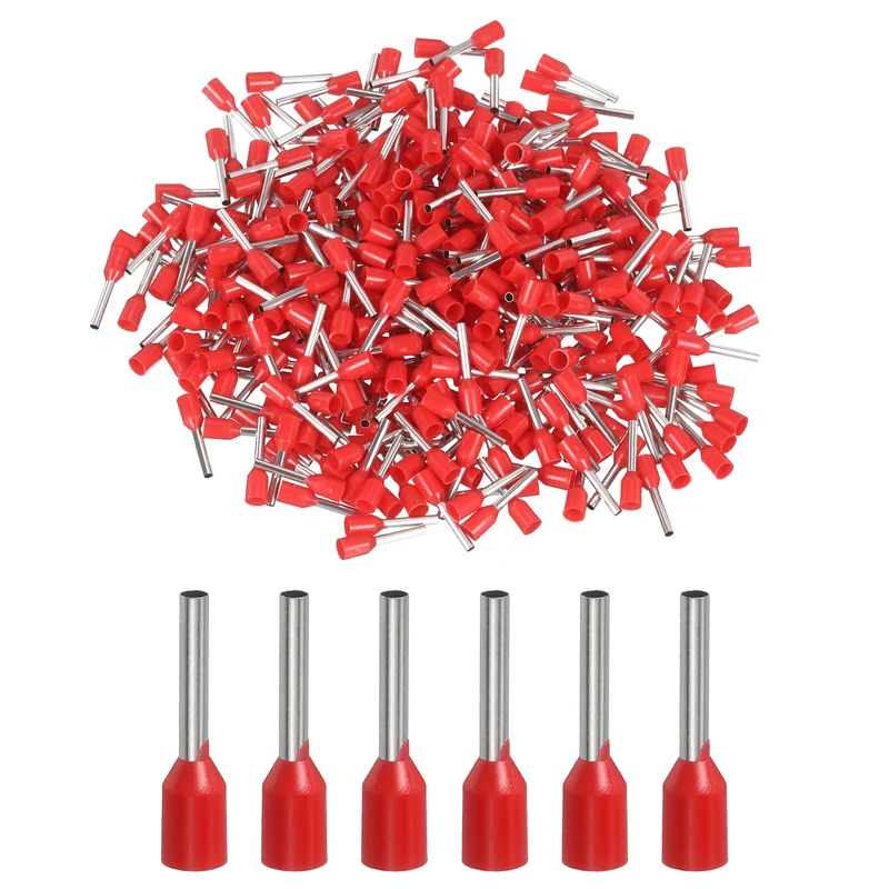 1000Pcs 18AWG Wire Ferrules Connectors VE1010 Red