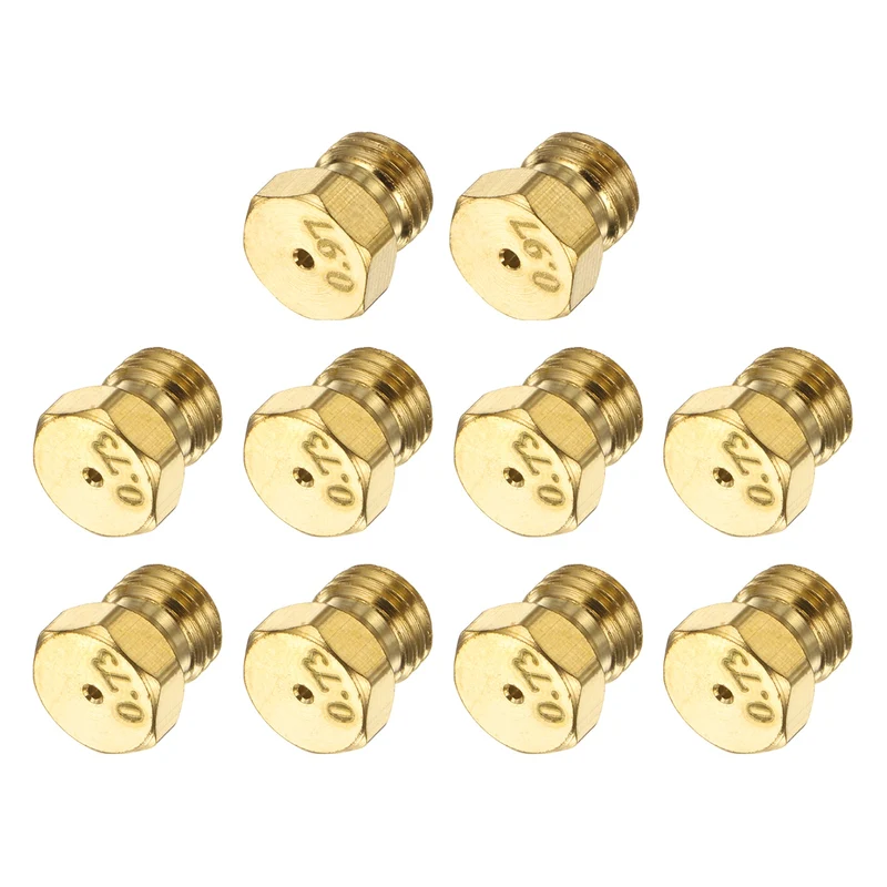 4Set Brass Jet Nozzles, M6 x 0.75 Gas Conversion（0.73/0.97mm） Replaces