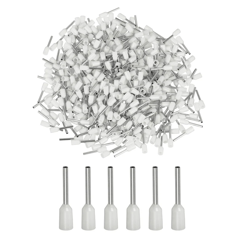 1000Pcs 20AWG Wire Ferrules Connectors VE7510 White