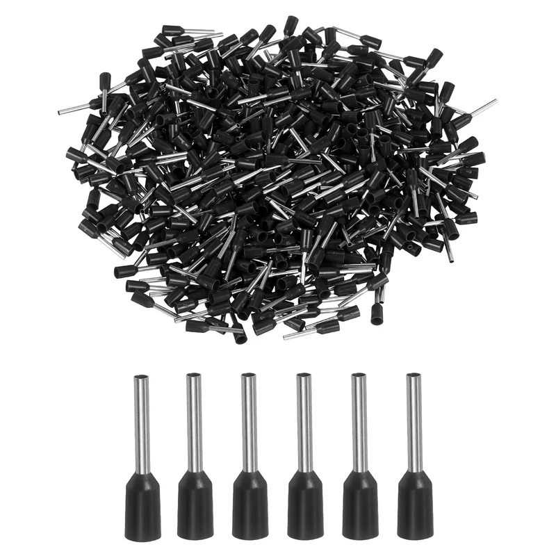1000Pcs 20AWG Wire Ferrules Connectors VE7510 Black