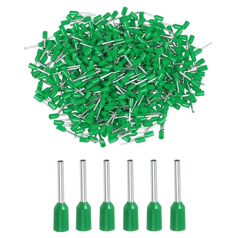 1000Pcs 20AWG Wire Ferrules Connectors VE7510 Green