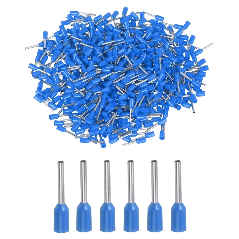 1000Pcs 20AWG Wire Ferrules Connectors VE7510 Blue