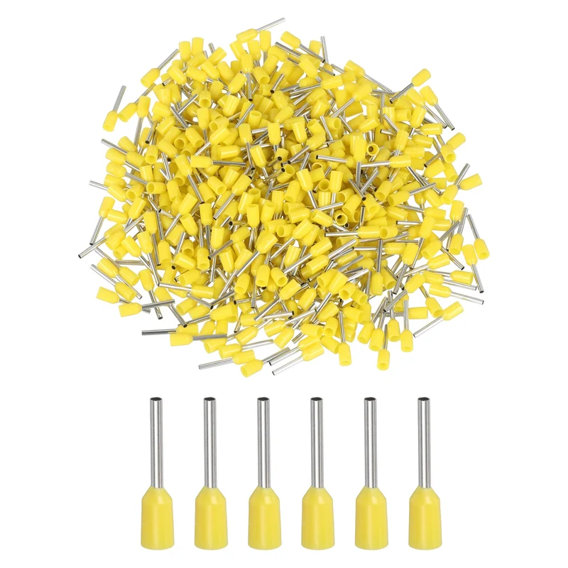 1000Pcs 20AWG Wire Ferrules Connectors VE7510 Yellow