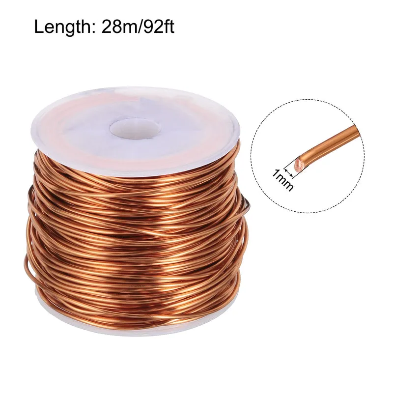 1mm Magnet Wire 92ft Enameled Copper Wire Enameled Magnet Winding Wire 200g