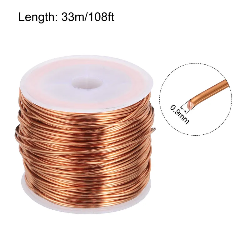 0.9mm Magnet Wire 108ft Enameled Copper Wire Enameled Magnet Winding Wire 200g