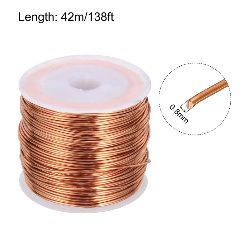 0.8mm Magnet Wire 138ft Enameled Copper Wire Enameled Magnet Winding Wire 200g
