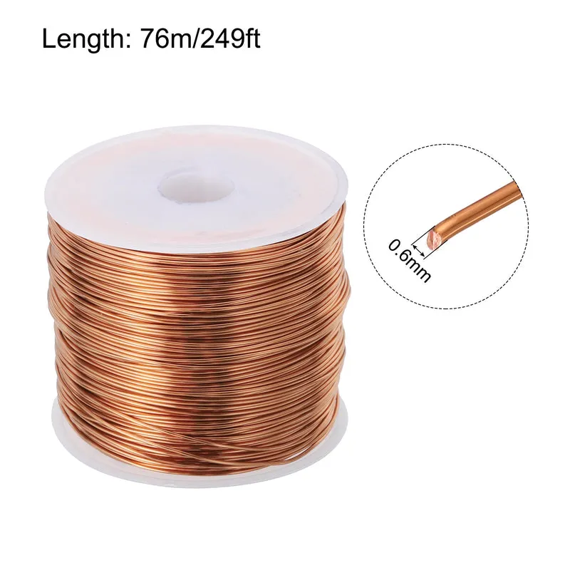 0.6mm Magnet Wire 249ft Enameled Copper Wire Enameled Magnet Winding Wire 200g