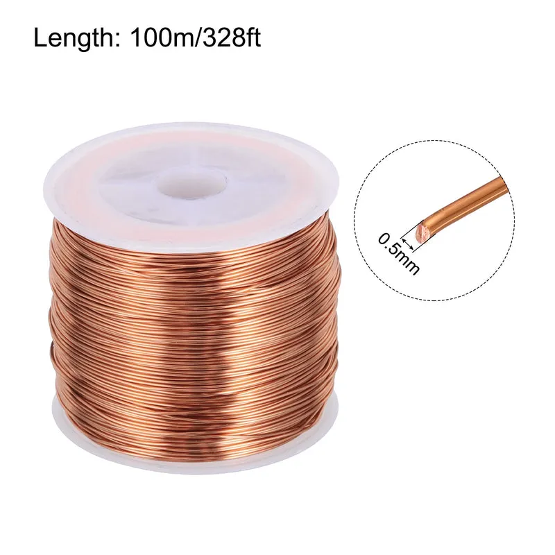 0.5mm Magnet Wire 328ft Enameled Copper Wire Enameled Magnet Winding Wire 200g