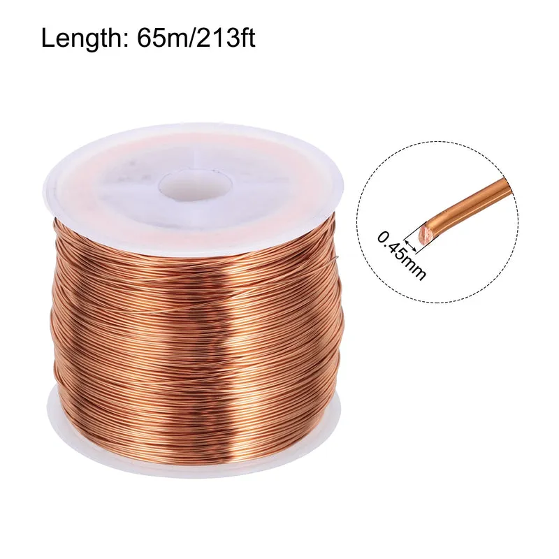0.45mm Magnet Wire 213ft Enameled Copper Wire Enameled Magnet Winding Wire 200g
