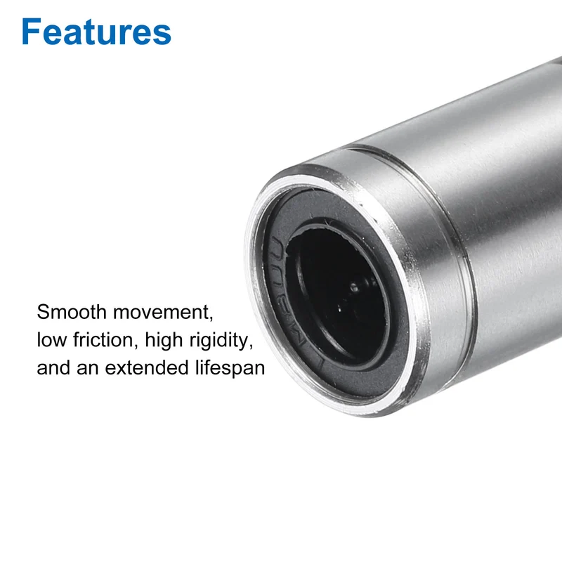 4Pcs LM8UU Linear Bearing Nickel Plated 8mm Bore 15mm OD 24mm Length