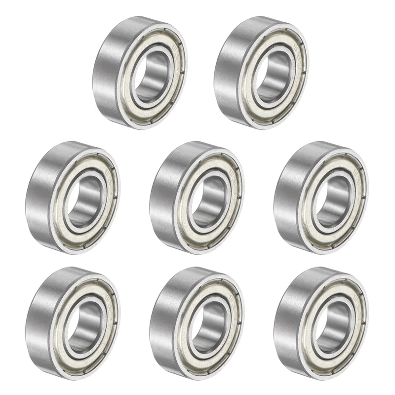 699ZZ 9x20x6mm Deep Groove Ball Bearing, 8Pcs Metal Sealed Industrial Bearing