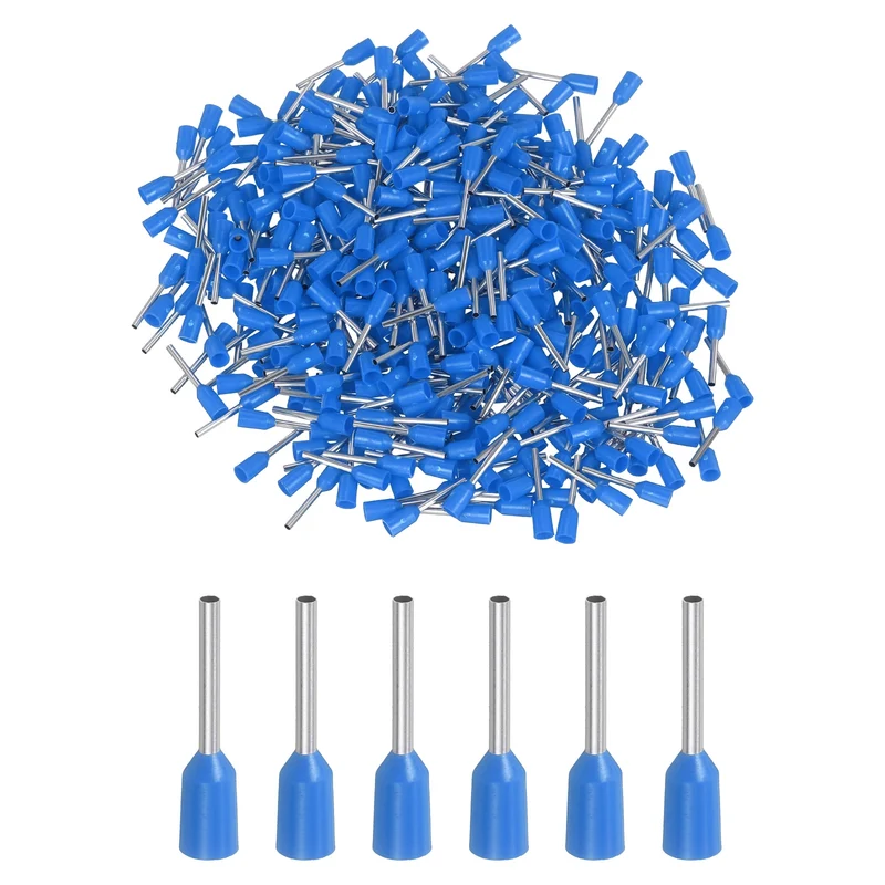 1000Pcs 22AWG Wire Ferrules Connectors VE0510 Blue