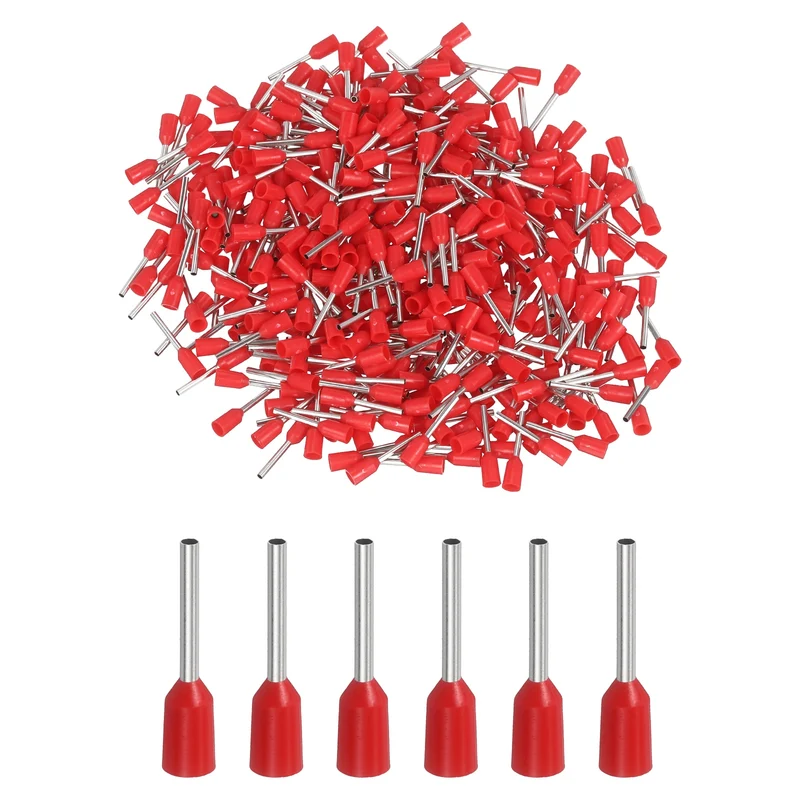 1000Pcs 22AWG Wire Ferrules Connectors VE0510 Red