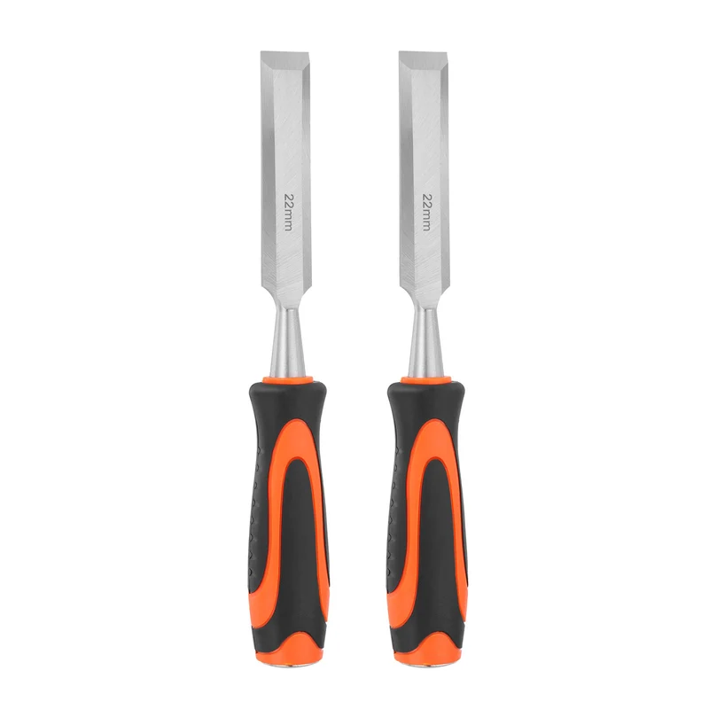 2pcs Wood Chisel 7/8" CR-V Steel Beveled Edge Blade Wood Woodworking Tools