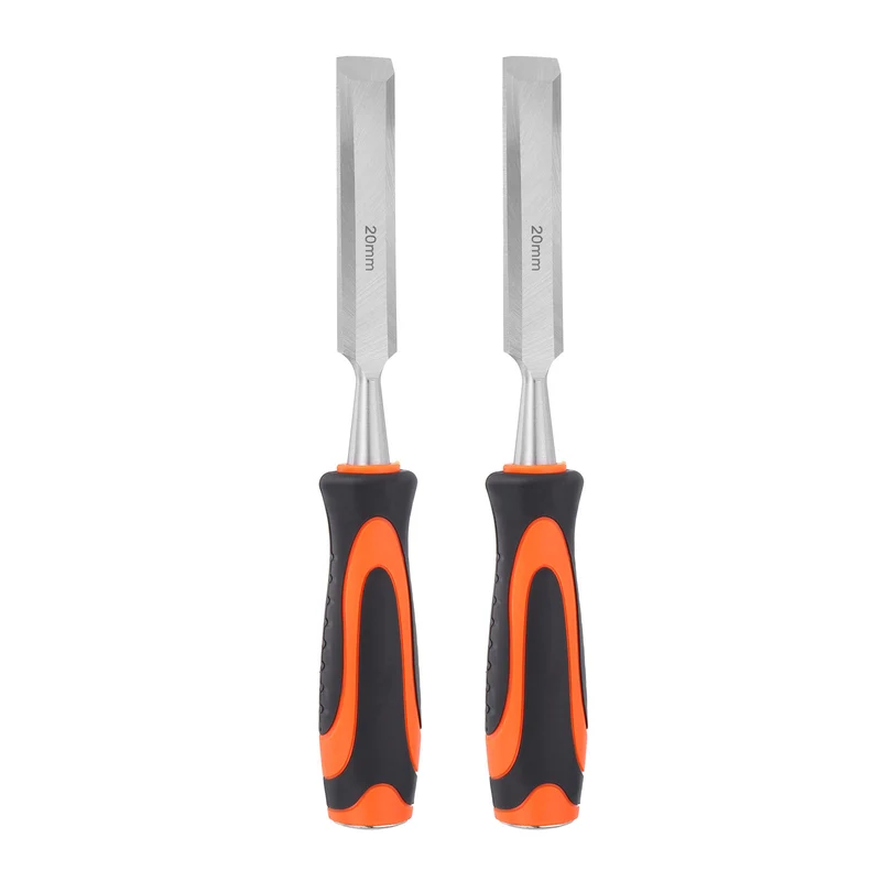 2pcs Wood Chisel 13/16" CR-V Steel Beveled Edge Blade Wood Woodworking Tools