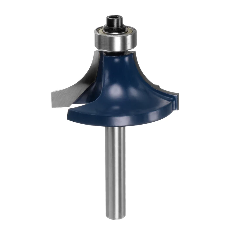 Roundover Router Bit 1/4 Shank 1/2" Radius Carbide Tipped Edge Rounding Over Bit with Bearing Guide, Woodworking Milling Tool