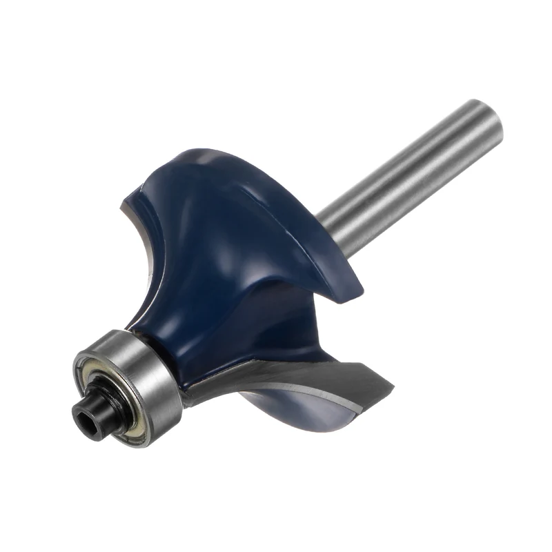 Roundover Router Bit 1/4 Shank 1/2" Radius Carbide Tipped Edge Rounding Over Bit with Bearing Guide, Woodworking Milling Tool