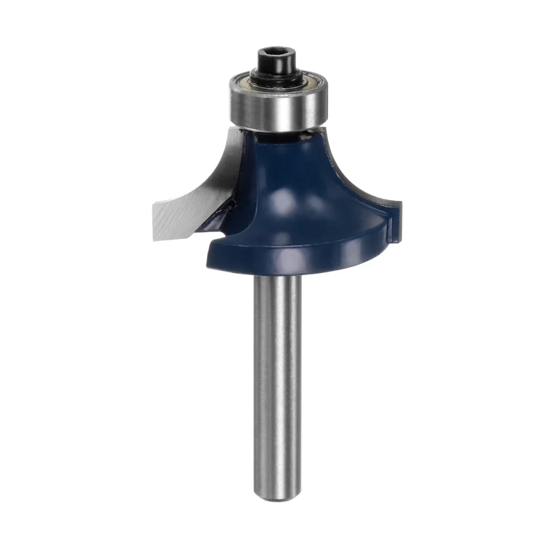 Roundover Router Bit 1/4 Shank 3/8" Radius Carbide Tipped Edge Rounding Over Bit with Bearing Guide, Woodworking Milling Tool