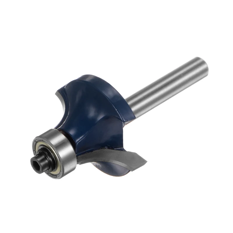 Roundover Router Bit 1/4 Shank 3/8" Radius Carbide Tipped Edge Rounding Over Bit with Bearing Guide, Woodworking Milling Tool