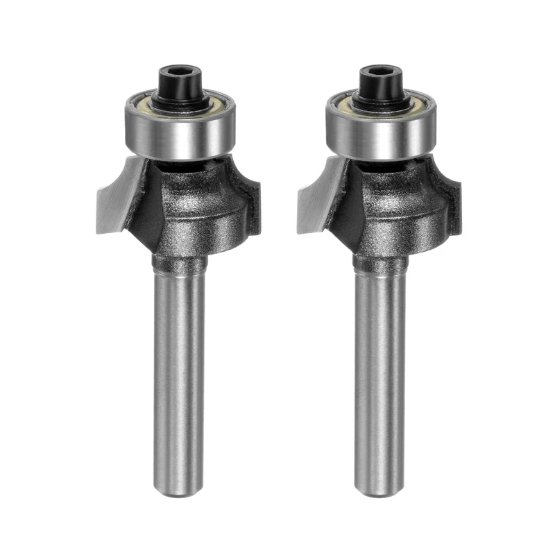 2pcs Roundover Router Bit 15/64" Shank 1/8" Radius Carbide Tipped Tool