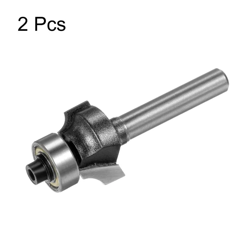 2pcs Roundover Router Bit 15/64" Shank 1/8" Radius Carbide Tipped Tool