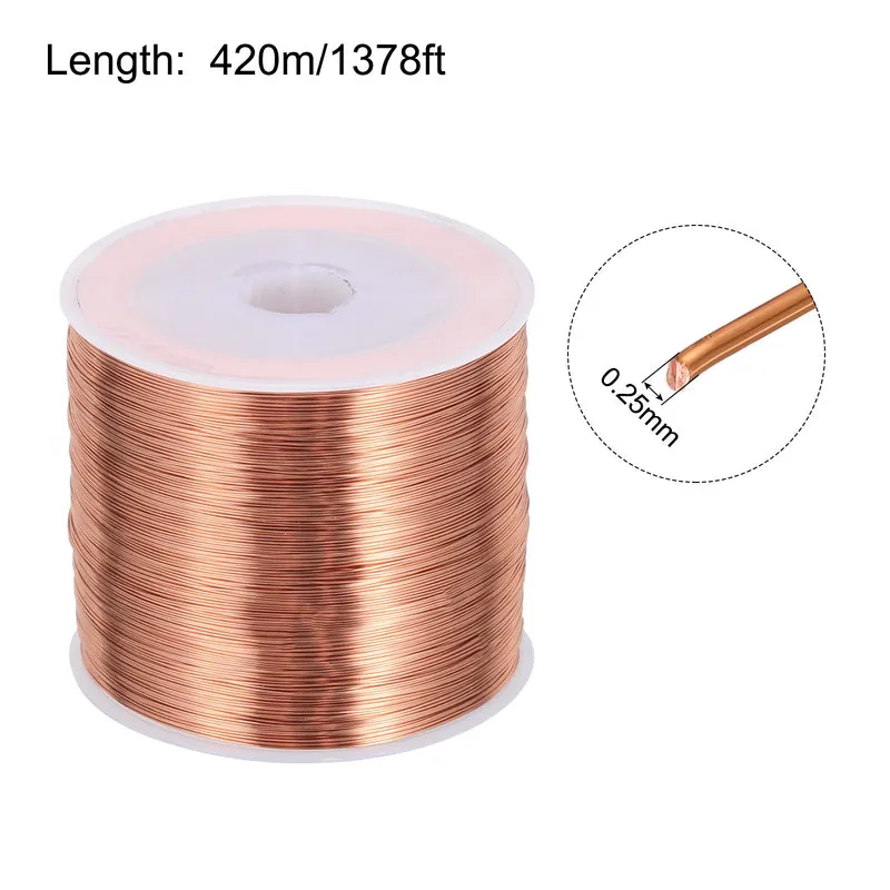0.25mm Magnet Wire 1378ft Enameled Copper Wire Enameled Magnet Winding Wire 200g
