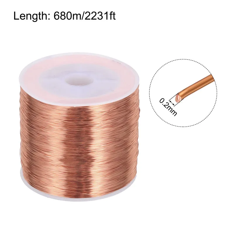 0.2mm Magnet Wire 2231ft Enameled Copper Wire Enameled Magnet Winding Wire 200g