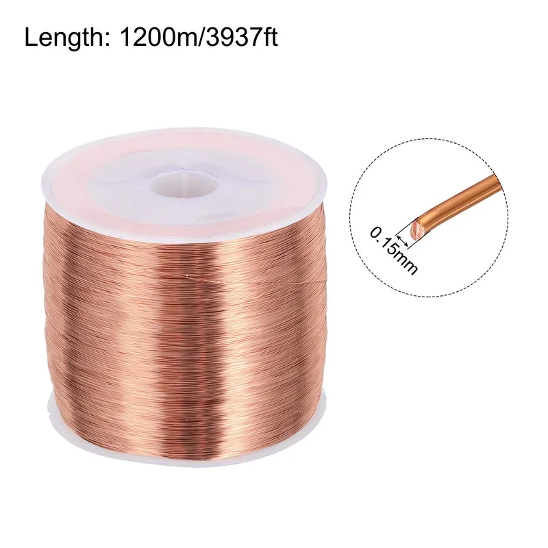 0.15mm Magnet Wire 3937ft Enameled Copper Wire Enameled Magnet Winding Wire 200g