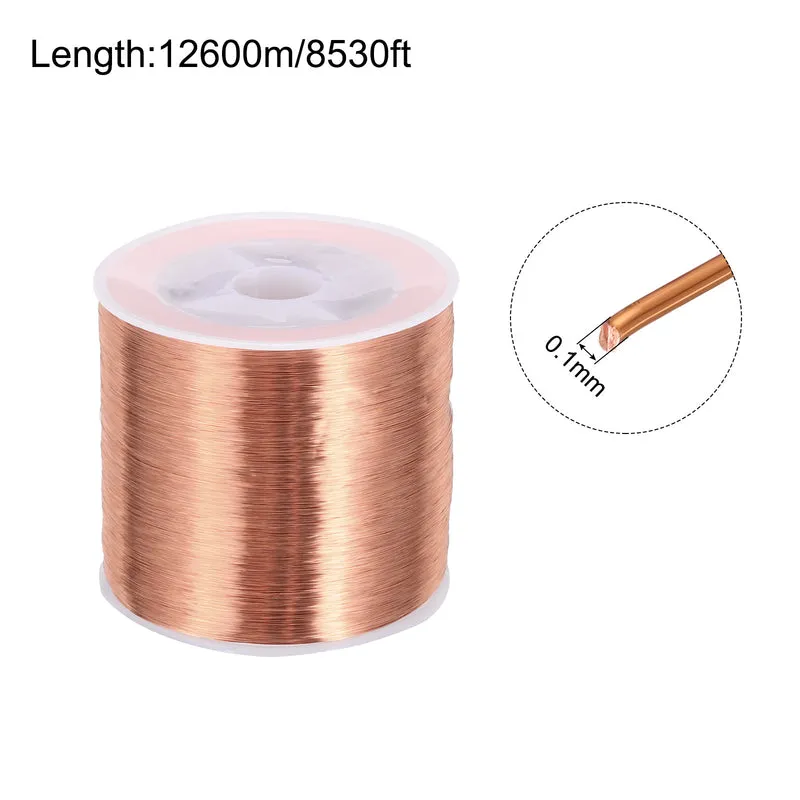 0.1mm Magnet Wire 8530ft Enameled Copper Wire Enameled Magnet Winding Wire 200g