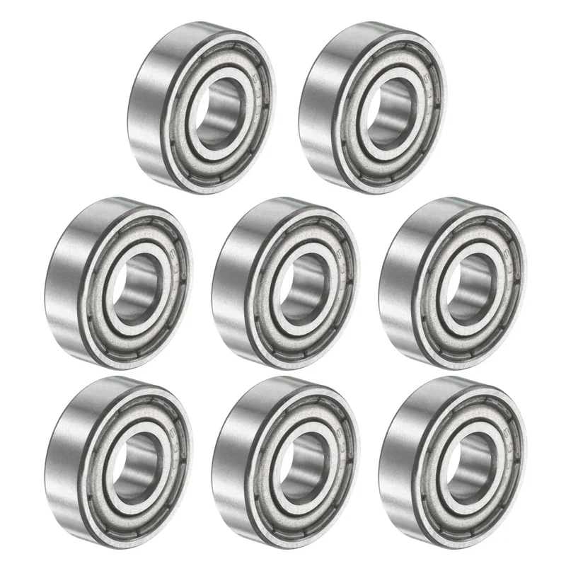 695ZZ 5x13x4mm Deep Groove Ball Bearing, 8Pcs Metal Sealed Industrial Bearing