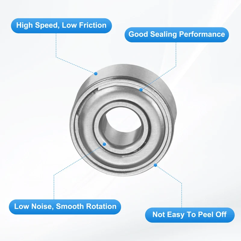 694ZZ 4x11x4mm Deep Groove Ball Bearing, 8Pcs Metal Sealed Industrial Bearing