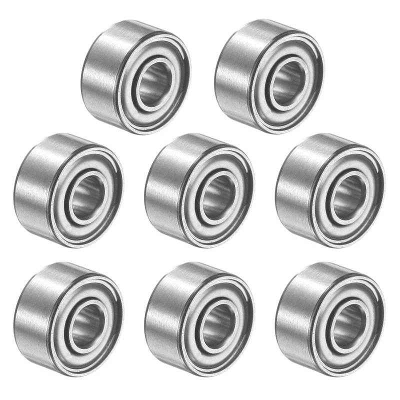 693ZZ 3x8x4mm Deep Groove Ball Bearing, 8Pcs Metal Sealed Industrial Bearing