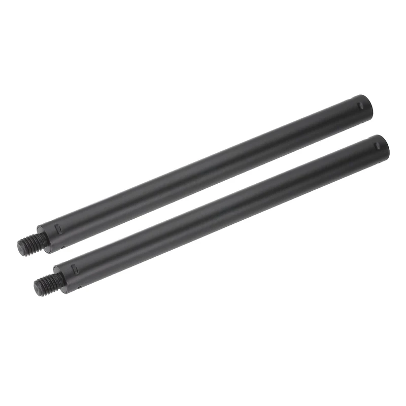 2 Pcs Metal Microphone Stand Extension Tube 3/8" to 1/4", 8.27x0.6 Inch, Black