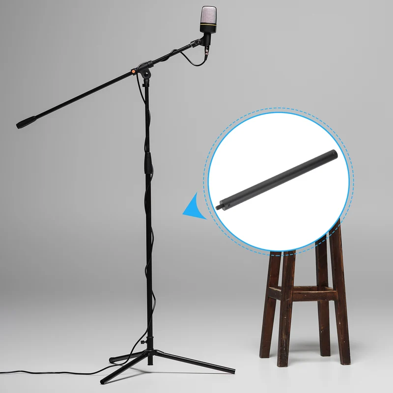 Metal Microphone Stand Extension Tube 1/4" to 3/8", 8.27x0.6 Inch, Black