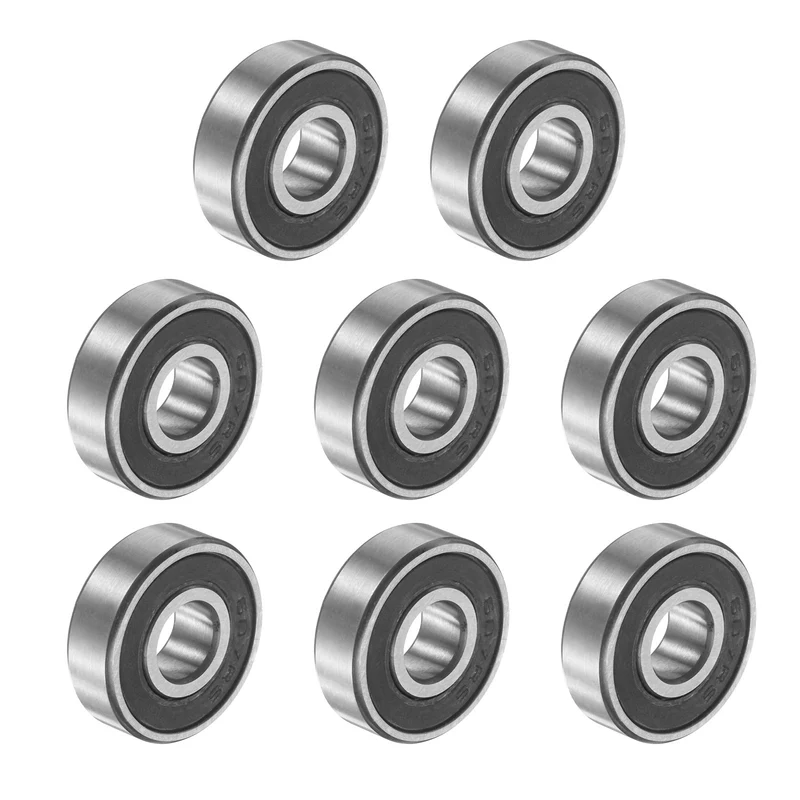 608RS 8x22x7mm Deep Groove Ball Bearing, 8Pcs Plastic Sealed Industrial Bearing