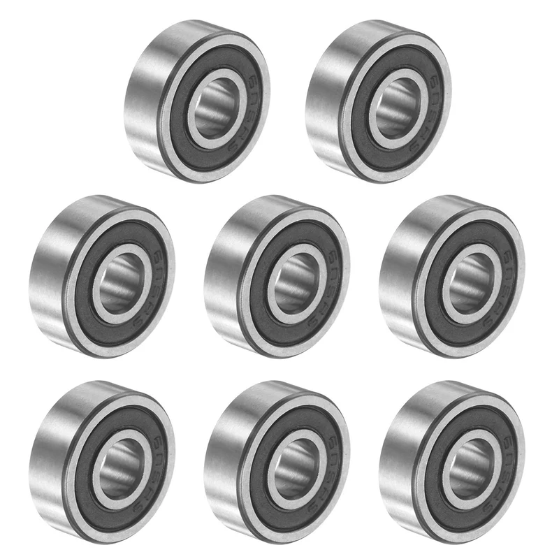 605RS 5x14x5mm Deep Groove Ball Bearing, 8Pcs Plastic Sealed Industrial Bearing