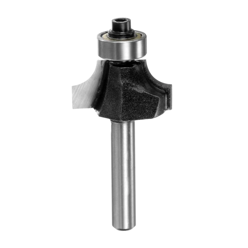 Roundover Router Bit 1/4 Shank 1/4" Radius Carbide Tipped Edge Rounding Over Bit with Bearing Guide, Woodworking Milling Tool