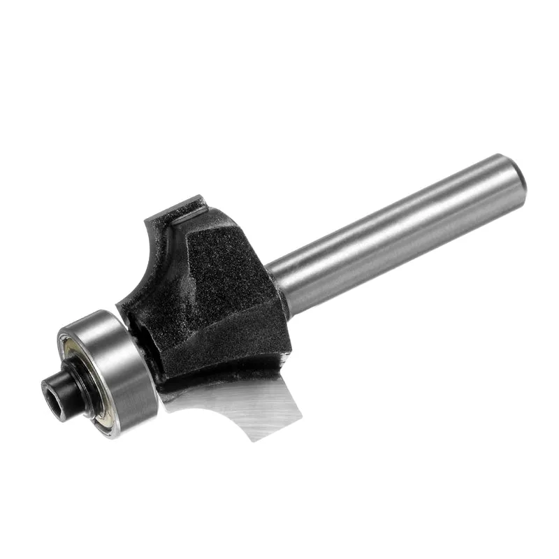 Roundover Router Bit 1/4 Shank 1/4" Radius Carbide Tipped Edge Rounding Over Bit with Bearing Guide, Woodworking Milling Tool