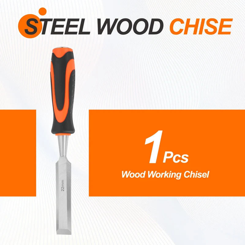 Wood Chisel 7/8" CR-V Steel Beveled Edge Blade Wood Woodworking Tools