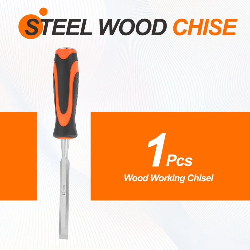 Wood Chisel 1/2" CR-V Steel Beveled Edge Blade Wood Woodworking Tools